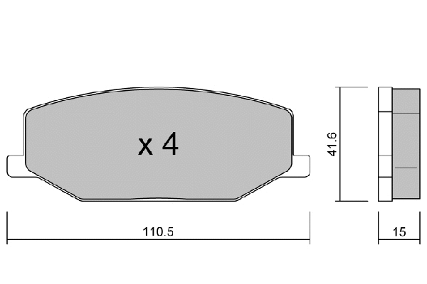BPSZ-1007 AISIN Комплект тормозных колодок, дисковый тормоз (фото 1)