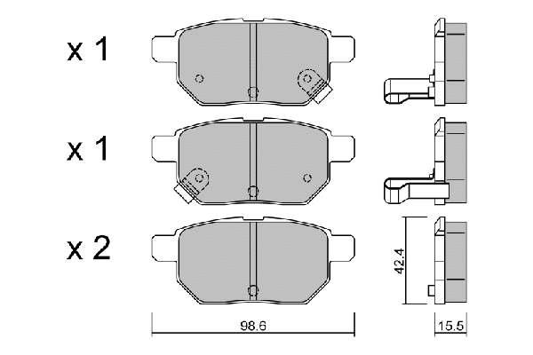 BPTO-2006 AISIN Комплект тормозных колодок, дисковый тормоз (фото 1)