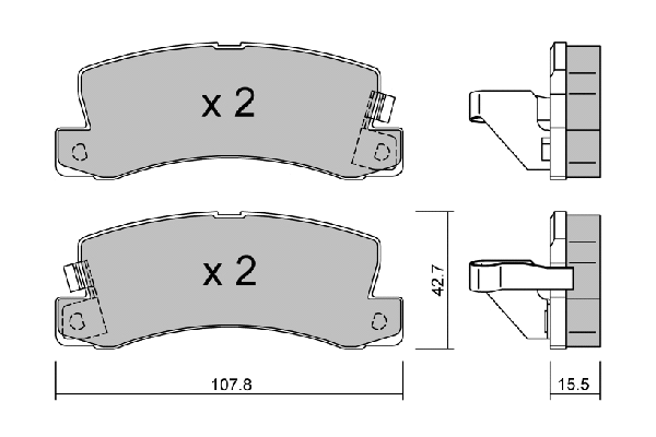 BPTO-2900 AISIN Комплект тормозных колодок, дисковый тормоз (фото 1)