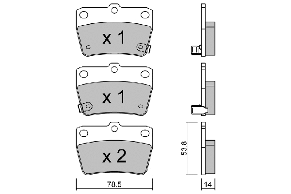 BPTO-2901 AISIN Комплект тормозных колодок, дисковый тормоз (фото 1)