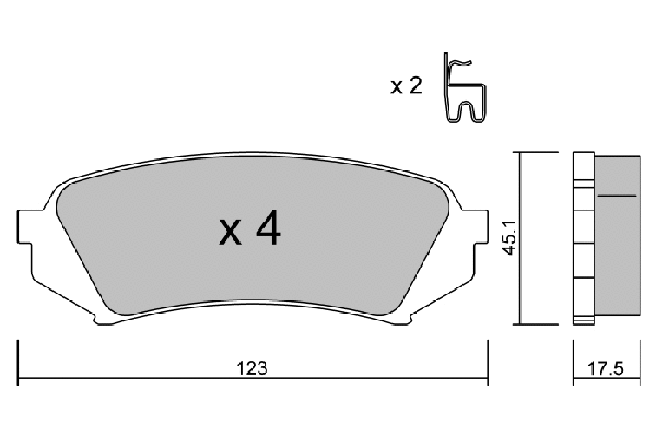 BPTO-2906 AISIN Комплект тормозных колодок, дисковый тормоз (фото 1)