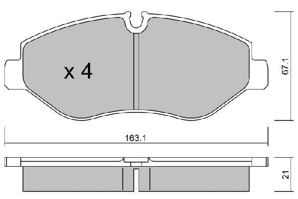 BPVW-1001 AISIN Комплект тормозных колодок, дисковый тормоз (фото 1)