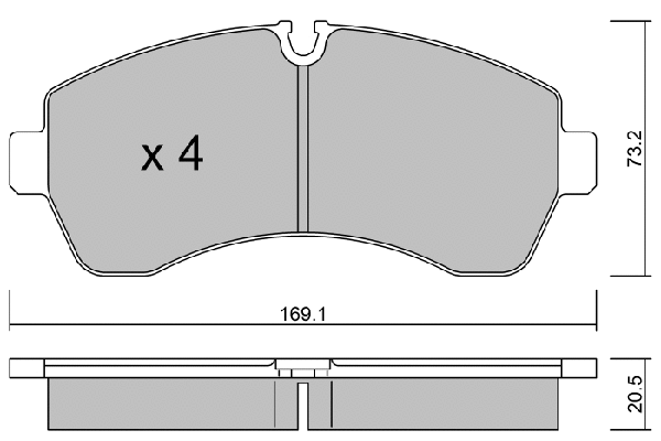 BPVW-1020 AISIN Комплект тормозных колодок, дисковый тормоз (фото 1)