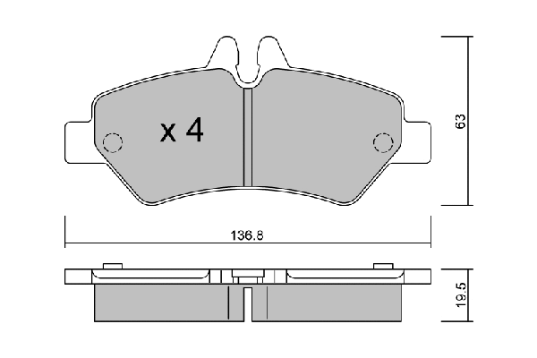 BPVW-2001 AISIN Комплект тормозных колодок, дисковый тормоз (фото 1)