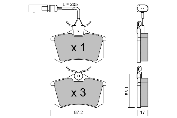 BPVW-2901 AISIN Комплект тормозных колодок, дисковый тормоз (фото 1)