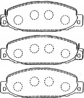 D1N039 AISIN Комплект тормозных колодок, дисковый тормоз (фото 1)