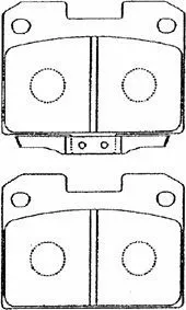 D2N012 AISIN Комплект тормозных колодок, дисковый тормоз (фото 1)