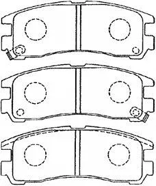 D2N032 AISIN Комплект тормозных колодок, дисковый тормоз (фото 1)