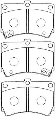 E1N014 AISIN Комплект тормозных колодок, дисковый тормоз (фото 1)