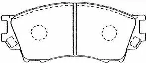 E1N038 AISIN Комплект тормозных колодок, дисковый тормоз (фото 1)