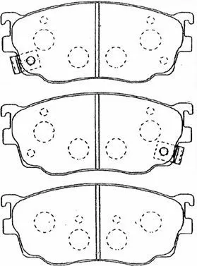 E1N042 AISIN Комплект тормозных колодок, дисковый тормоз (фото 1)