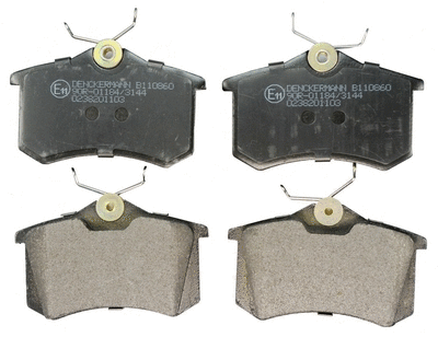 B110860 DENCKERMANN Комплект тормозных колодок, дисковый тормоз (фото 1)