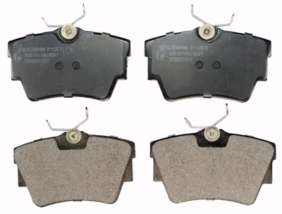 B110870 DENCKERMANN Комплект тормозных колодок, дисковый тормоз (фото 1)