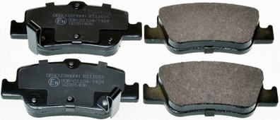 B111016 DENCKERMANN Комплект тормозных колодок, дисковый тормоз (фото 1)