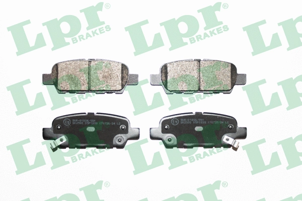 05P1839 LPR/AP/RAL Комплект тормозных колодок, дисковый тормоз (фото 1)