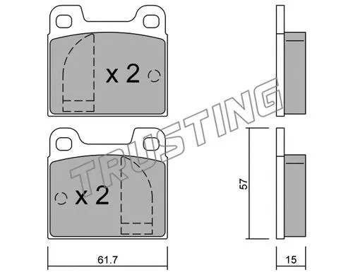 009.0 TRUSTING Комплект тормозных колодок, дисковый тормоз (фото 1)