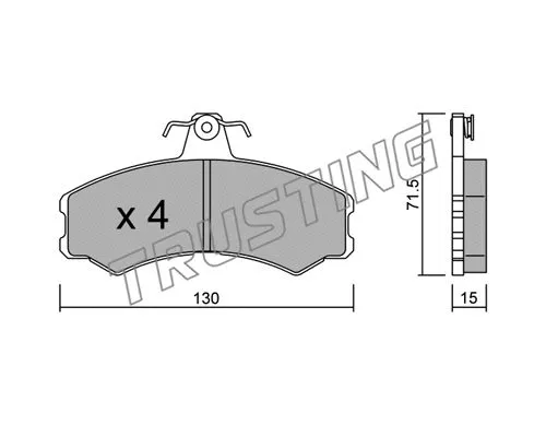 033.1 TRUSTING Комплект тормозных колодок, дисковый тормоз (фото 1)