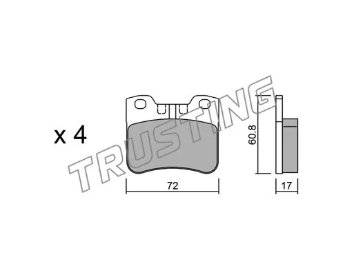 062.2 TRUSTING Комплект тормозных колодок, дисковый тормоз (фото 1)
