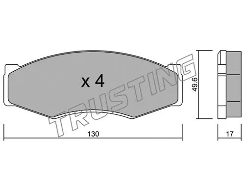 068.0 TRUSTING Комплект тормозных колодок, дисковый тормоз (фото 1)