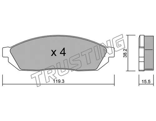 089.0 TRUSTING Комплект тормозных колодок, дисковый тормоз (фото 1)