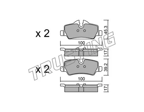 1038.0 TRUSTING Комплект тормозных колодок, дисковый тормоз (фото 1)