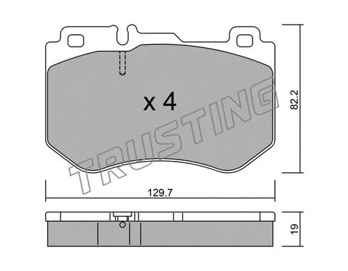 1042.0 TRUSTING Комплект тормозных колодок, дисковый тормоз (фото 1)