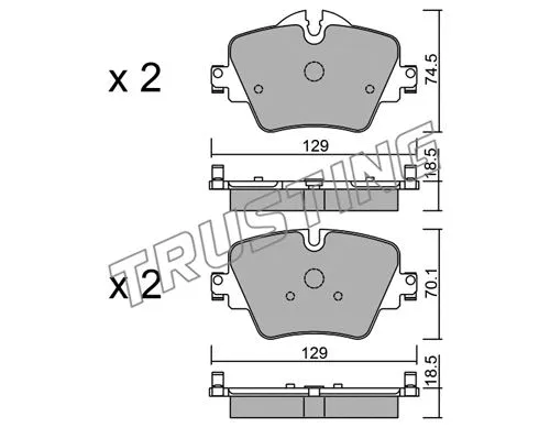1061.0 TRUSTING Комплект тормозных колодок, дисковый тормоз (фото 1)
