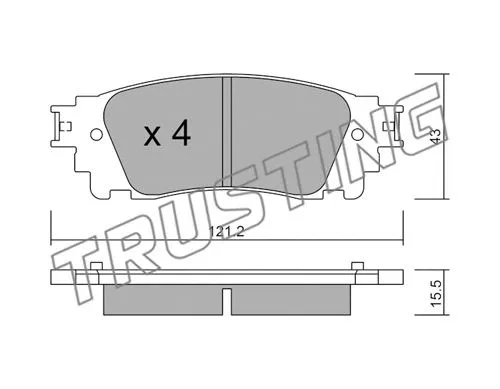 1065.0 TRUSTING Комплект тормозных колодок, дисковый тормоз (фото 1)