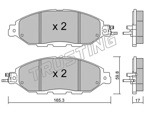 1074.0 TRUSTING Комплект тормозных колодок, дисковый тормоз (фото 1)