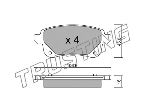 1112.0 TRUSTING Комплект тормозных колодок, дисковый тормоз (фото 1)