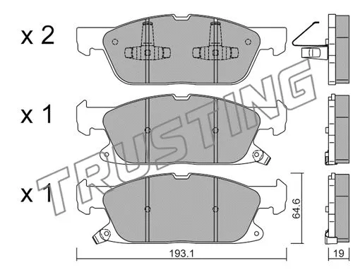 1117.0 TRUSTING Комплект тормозных колодок, дисковый тормоз (фото 1)