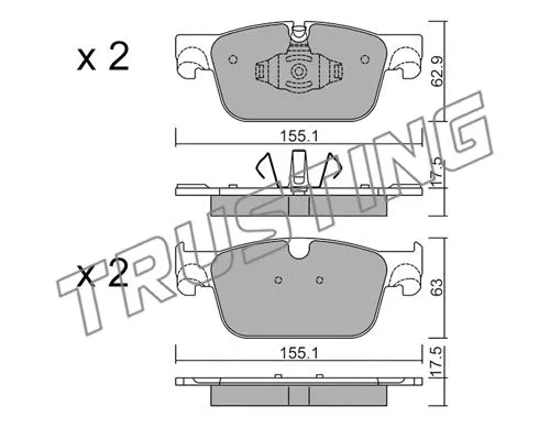 1119.0 TRUSTING Комплект тормозных колодок, дисковый тормоз (фото 1)