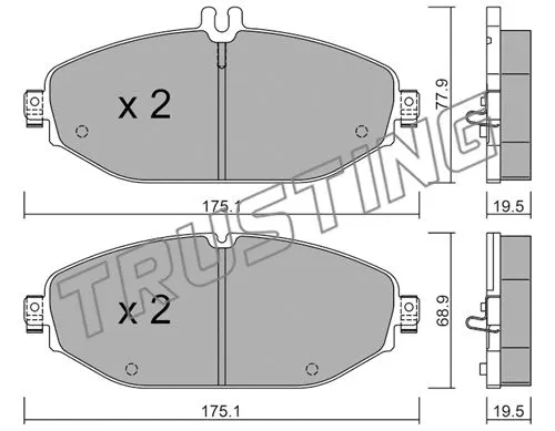 1132.0 TRUSTING Комплект тормозных колодок, дисковый тормоз (фото 1)