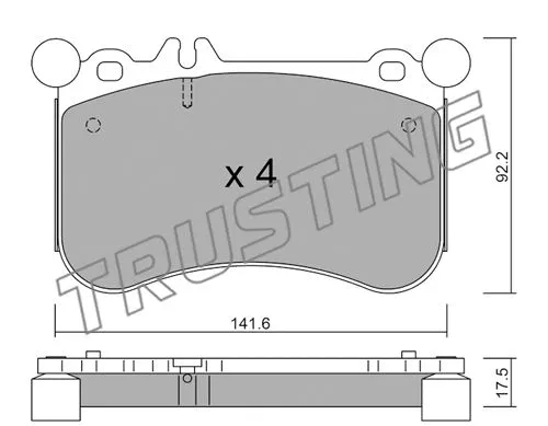 1133.0 TRUSTING Комплект тормозных колодок, дисковый тормоз (фото 1)
