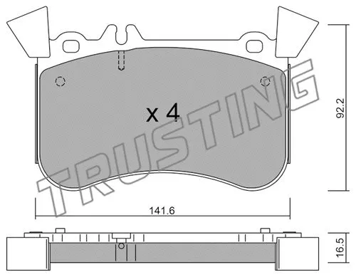 1133.1 TRUSTING Комплект тормозных колодок, дисковый тормоз (фото 1)