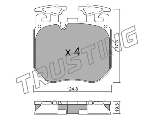 1147.0 TRUSTING Комплект тормозных колодок, дисковый тормоз (фото 1)