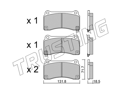 1157.0 TRUSTING Комплект тормозных колодок, дисковый тормоз (фото 1)