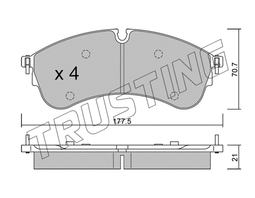 1174.0 TRUSTING Комплект тормозных колодок, дисковый тормоз (фото 1)
