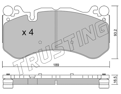 1198.0 TRUSTING Комплект тормозных колодок, дисковый тормоз (фото 1)