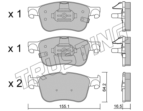 1205.0 TRUSTING Комплект тормозных колодок, дисковый тормоз (фото 1)