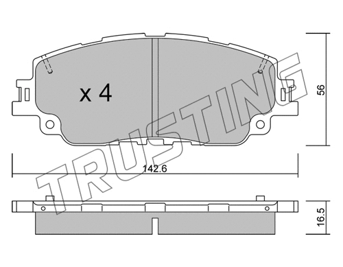 1227.0 TRUSTING Комплект тормозных колодок, дисковый тормоз (фото 1)