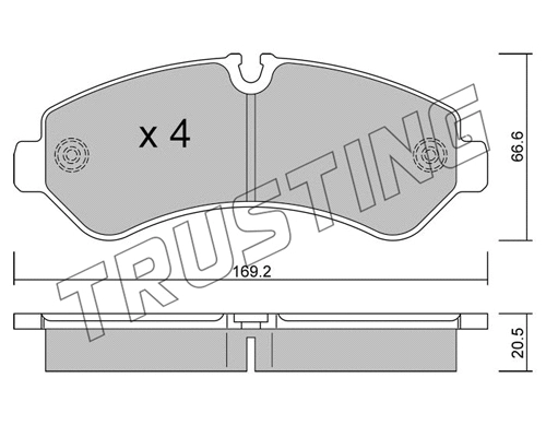 1276.0 TRUSTING Комплект тормозных колодок, дисковый тормоз (фото 1)