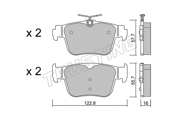 1317.0 TRUSTING Комплект тормозных колодок, дисковый тормоз (фото 1)