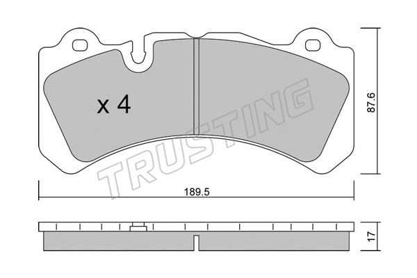 1328.0 TRUSTING Комплект тормозных колодок, дисковый тормоз (фото 1)