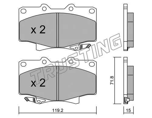 156.0 TRUSTING Комплект тормозных колодок, дисковый тормоз (фото 1)