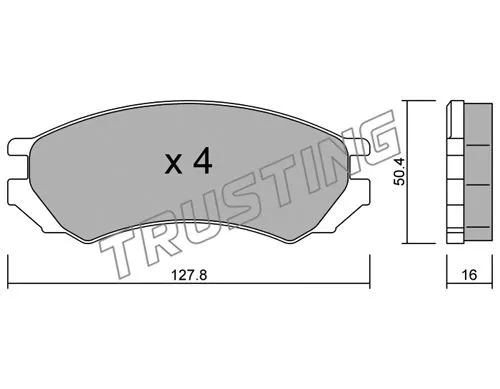 184.0 TRUSTING Комплект тормозных колодок, дисковый тормоз (фото 1)