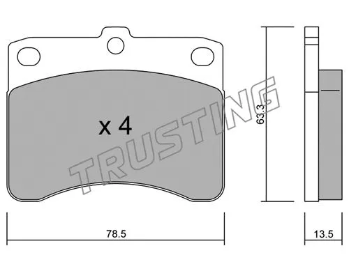210.0 TRUSTING Комплект тормозных колодок, дисковый тормоз (фото 1)