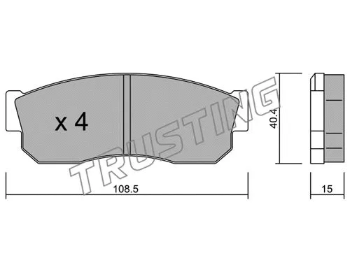 211.0 TRUSTING Комплект тормозных колодок, дисковый тормоз (фото 1)