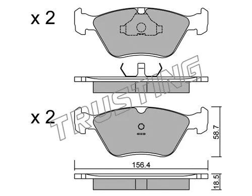 214.0 TRUSTING Комплект тормозных колодок, дисковый тормоз (фото 1)