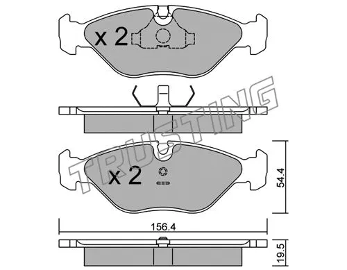 218.0 TRUSTING Комплект тормозных колодок, дисковый тормоз (фото 1)